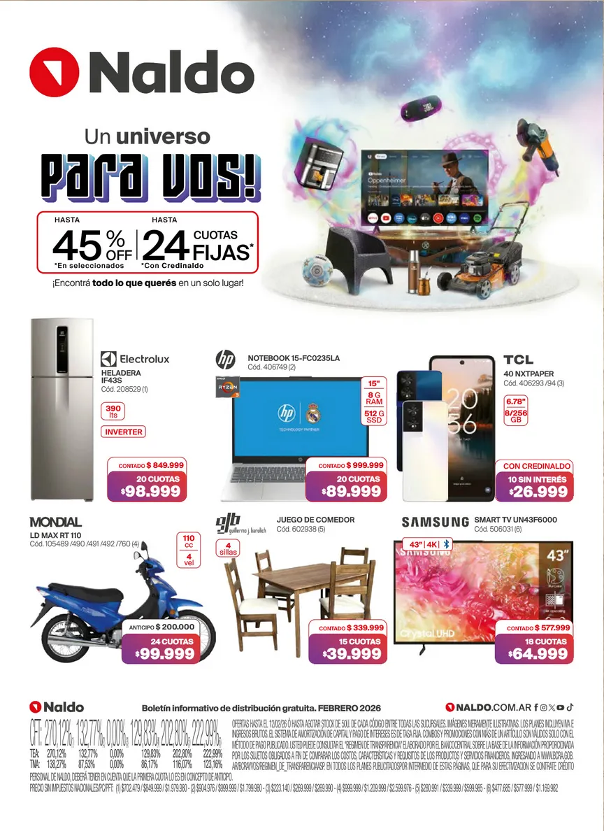 Ofertas Naldo - 1 de febrero 28 de febrero 2026