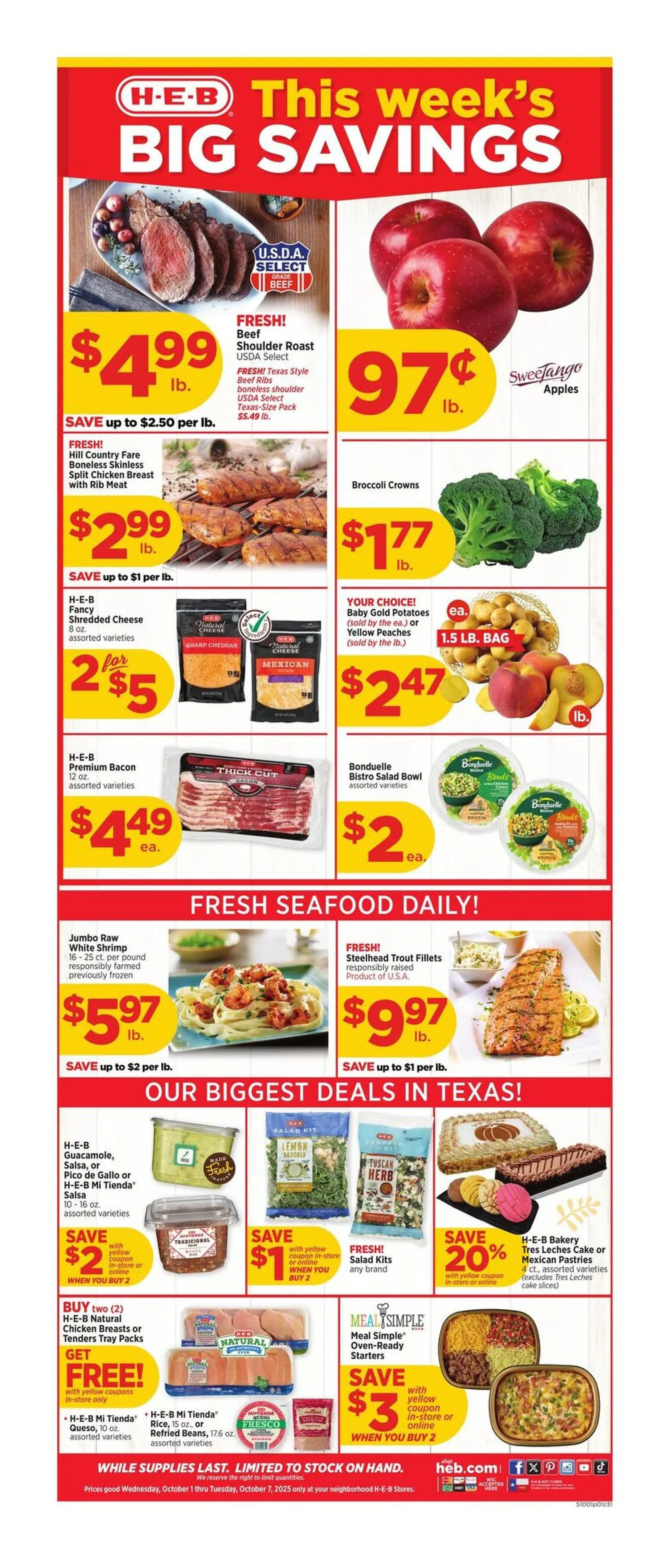 Weekly ad H-E-B Sales from October 1 to October 7 2025 - Page 1