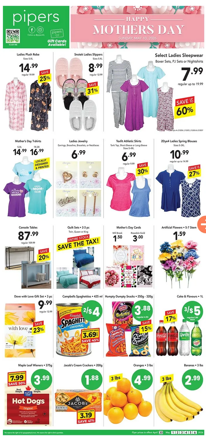 Pipers Sales from April 30 to May 6 2026 - flyer page 