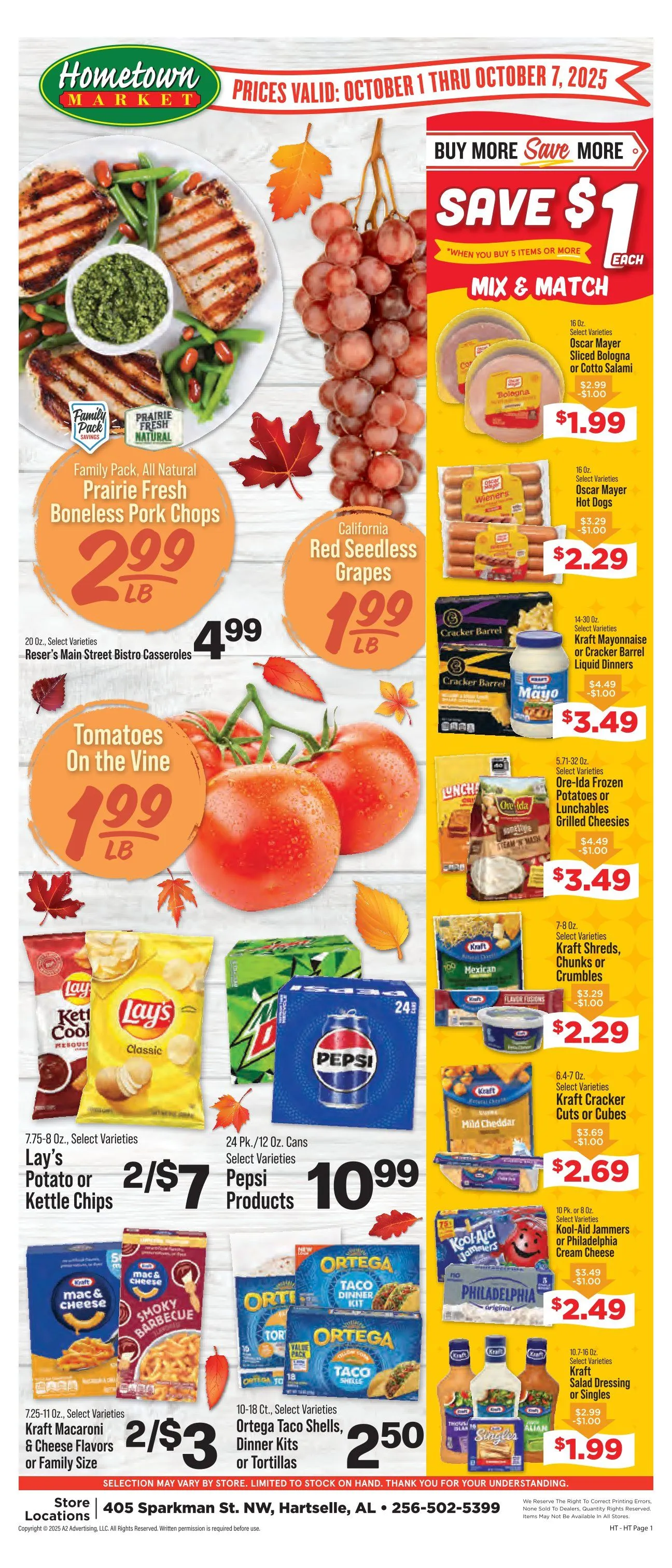 Weekly ad Hometown Market Sales from October 1 to October 7 2025 - Page 1
