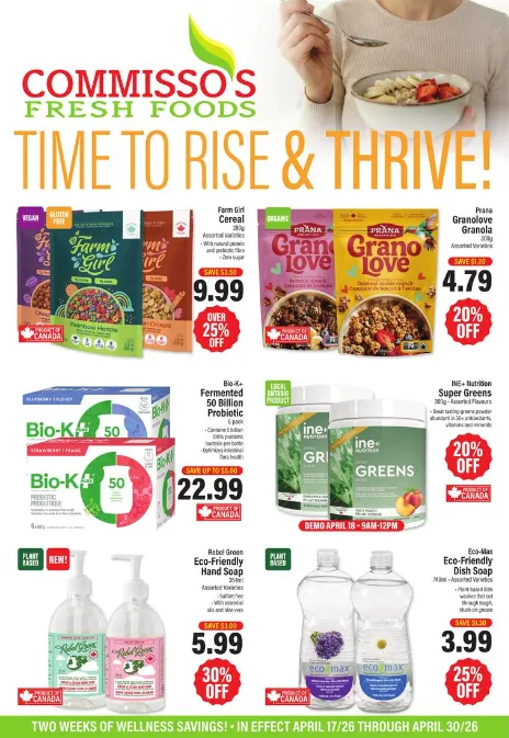 Commisso's Fresh Foods Sales from April 17 to April 30 2026 - flyer page 1