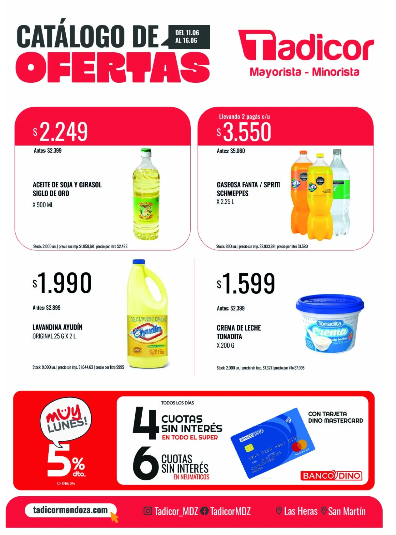 Ofertas de  Ofertas Supermercados Tadicor 11 de junio al 16 de junio 2026 - Página 1 del catálogo