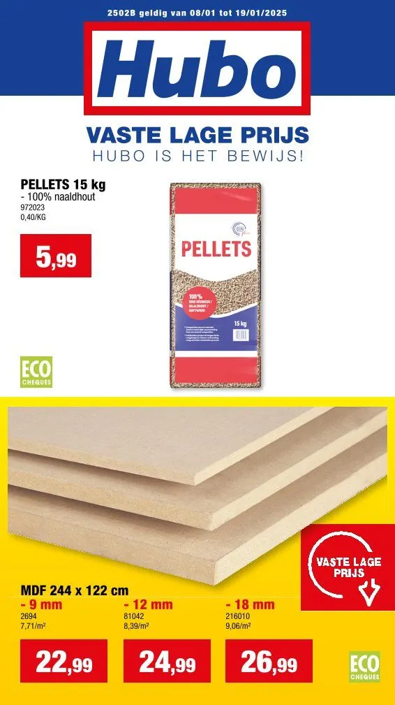 Hubo Promoties van 8 januari tot 19 januari 2025 - folder pagina 1