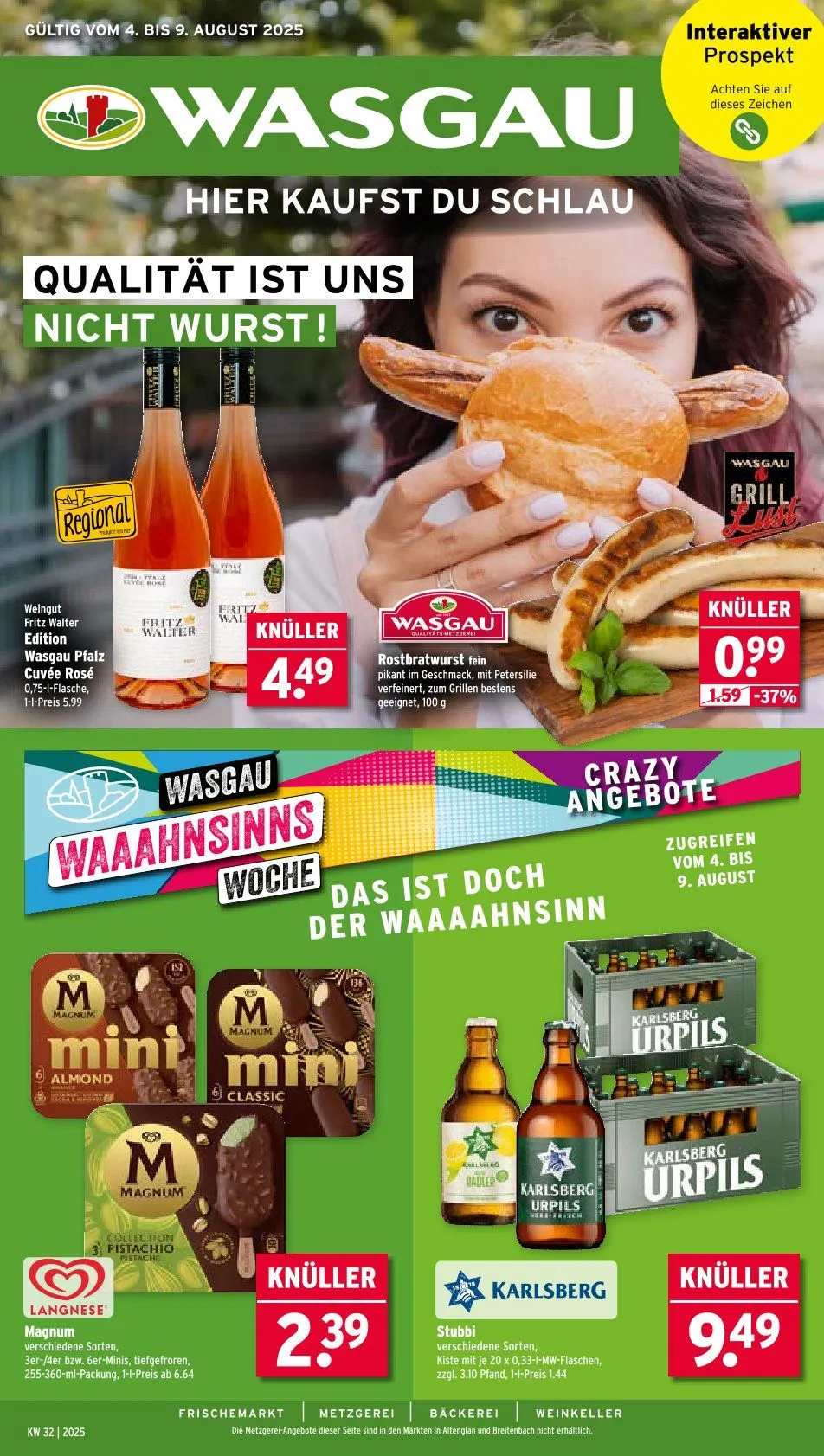 Wasgau Prospekte von 4. August bis 11. August 2025 - Prospekt seite 