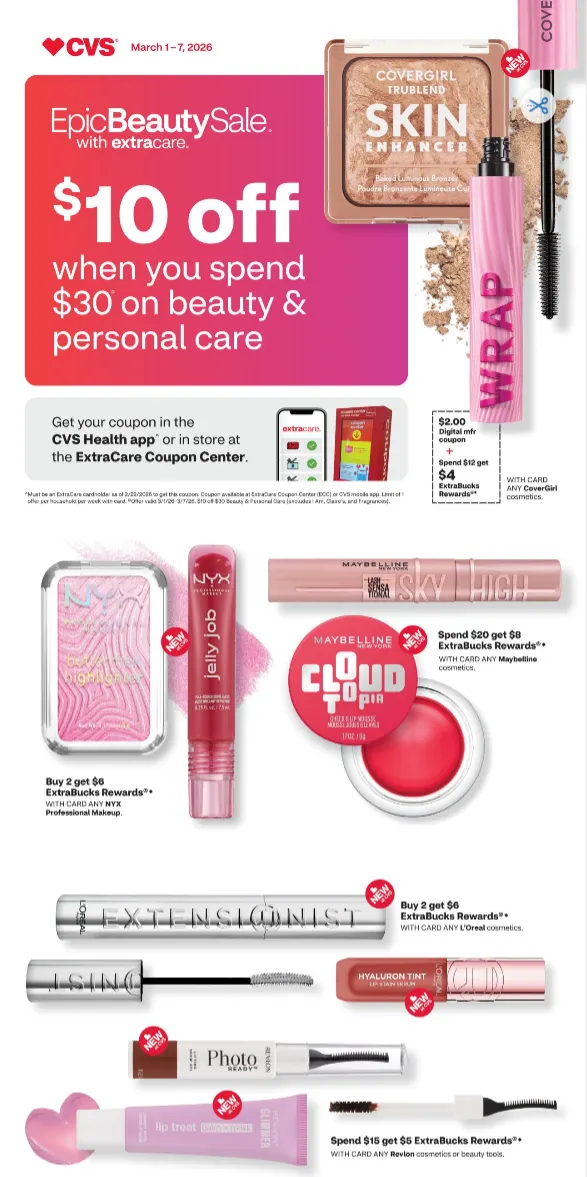 Weekly ad CVS Health Sales from March 1 to March 8 2026 - Page 1