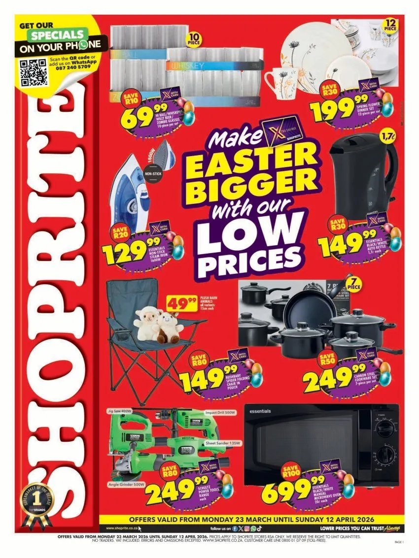 Shoprite Sales from 25 March to 12 April 2026 - Catalogue Page
