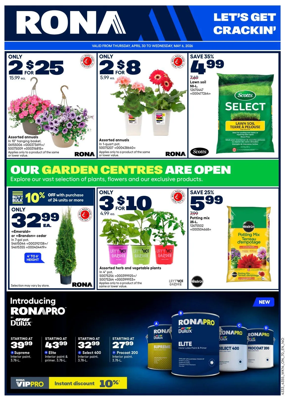 RONA Sales from April 30 to May 6 2026 - flyer page 