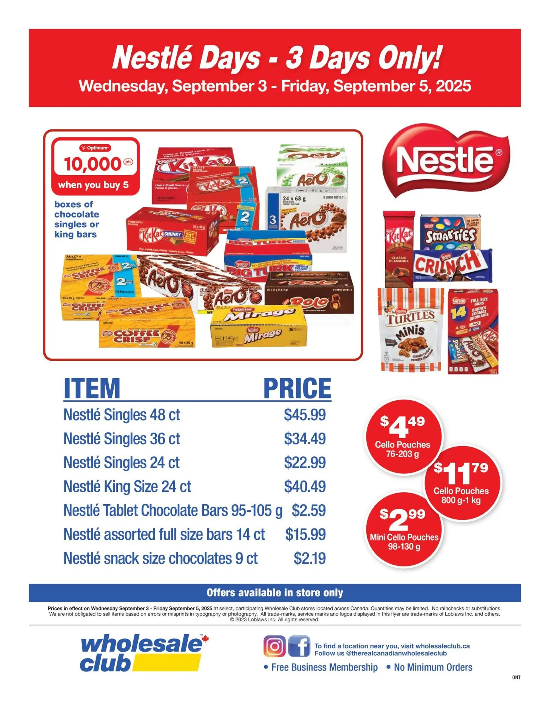Wholesale Club Sales from September 3 to September 5 2025 - flyer page 1
