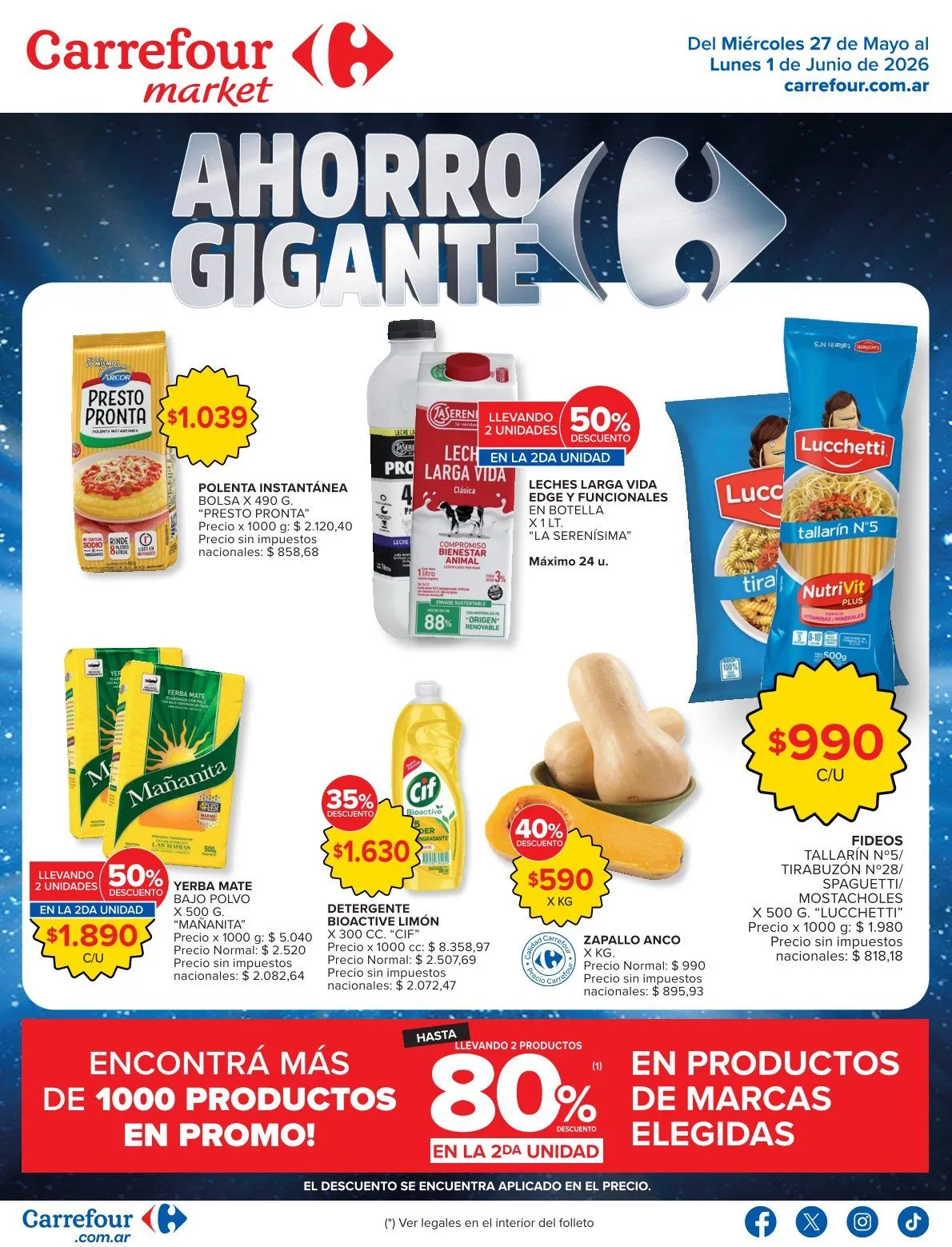 Ofertas de Carrefour Market 27 de mayo al 1 de junio 2026 - Página 1 del catálogo