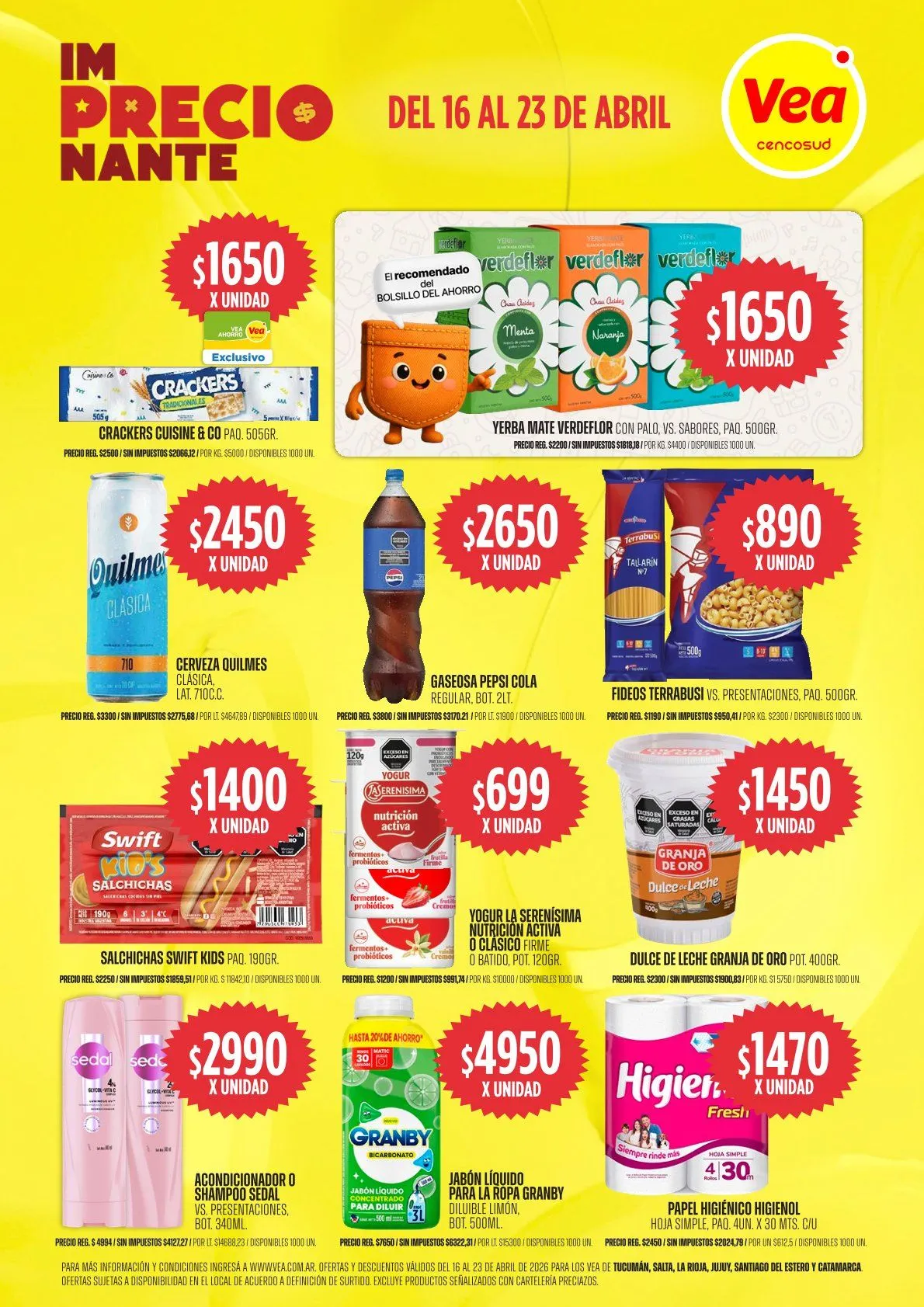 Ofertas de Vea Ofertas 16 de abril al 23 de abril 2026 - Página 1 del catálogo