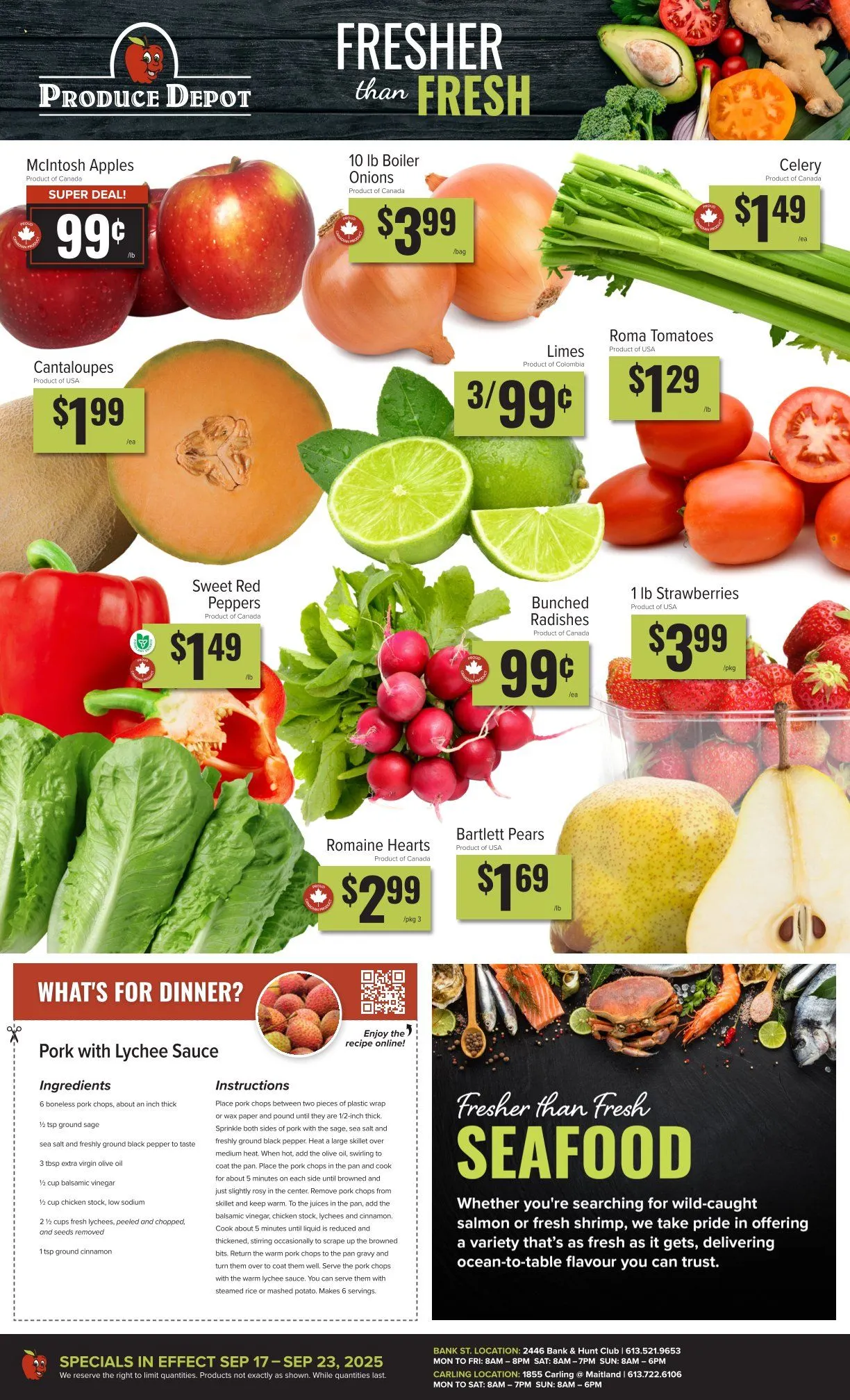  Produce Depot Sales from September 17 to September 23 2025 - flyer page 1