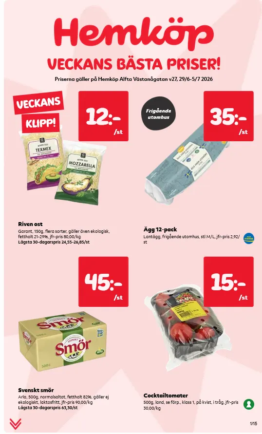 Hemköp från 29 juni till 5 juli 2026 - Reklamblad sidor 1