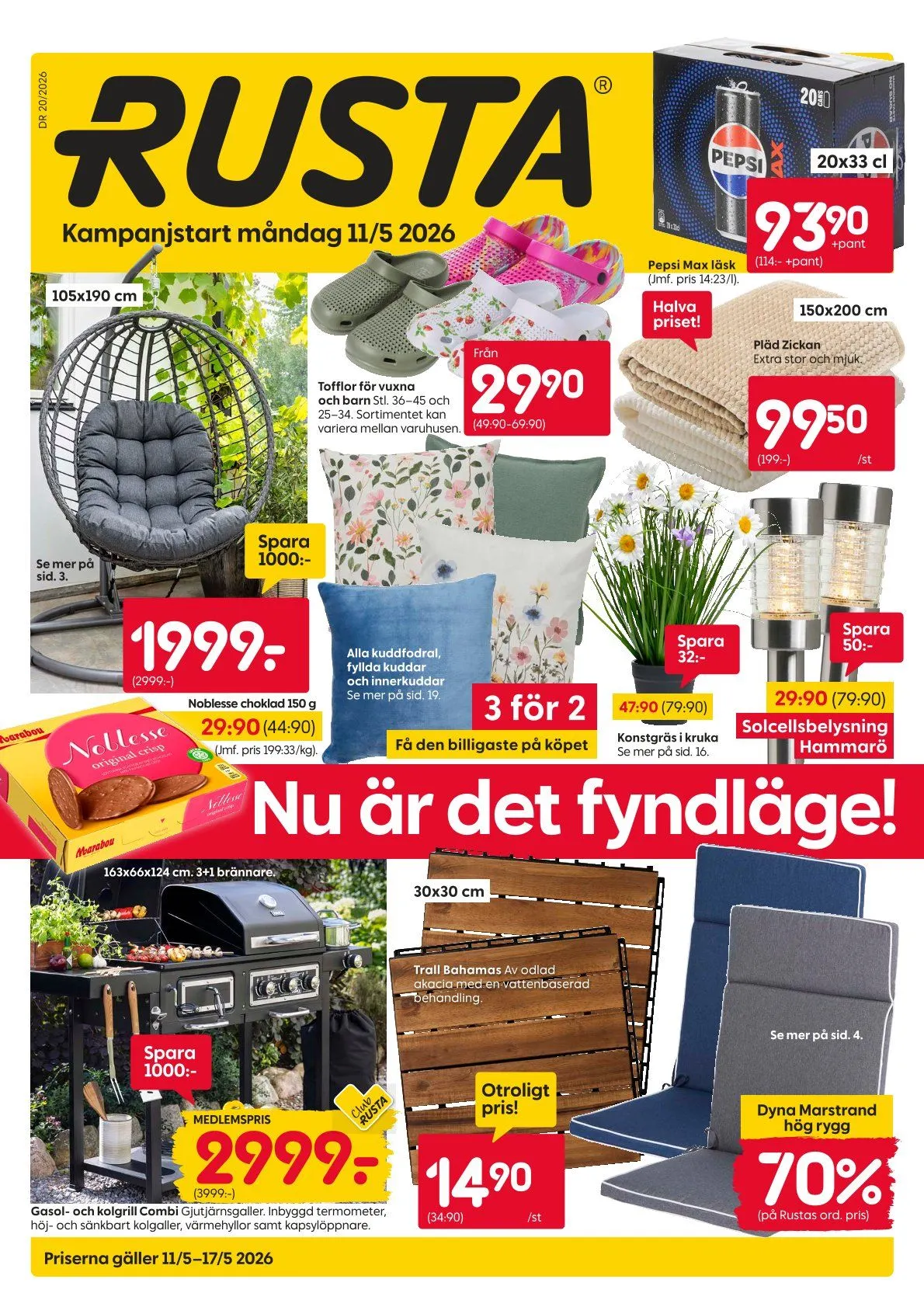 Rusta erbjudanden från 11 maj till 17 maj 2026 - Reklamblad sidor 1
