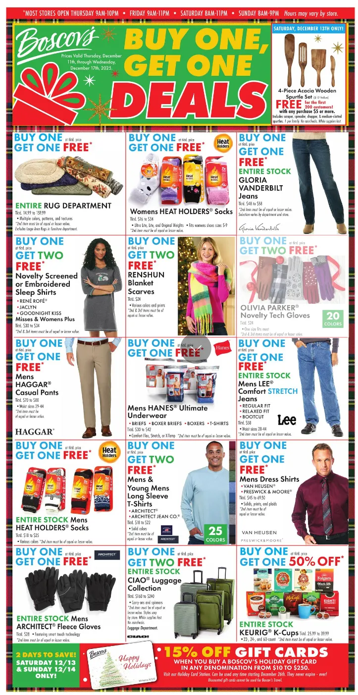 Weekly ad Boscov's Sales from December 11 to December 17 2025 - Page 1