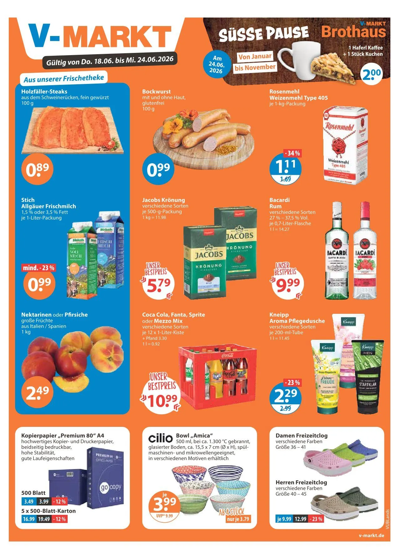 V-Markt Angebote von 18. Juni bis 24. Juni 2026 - Prospekt seite 1