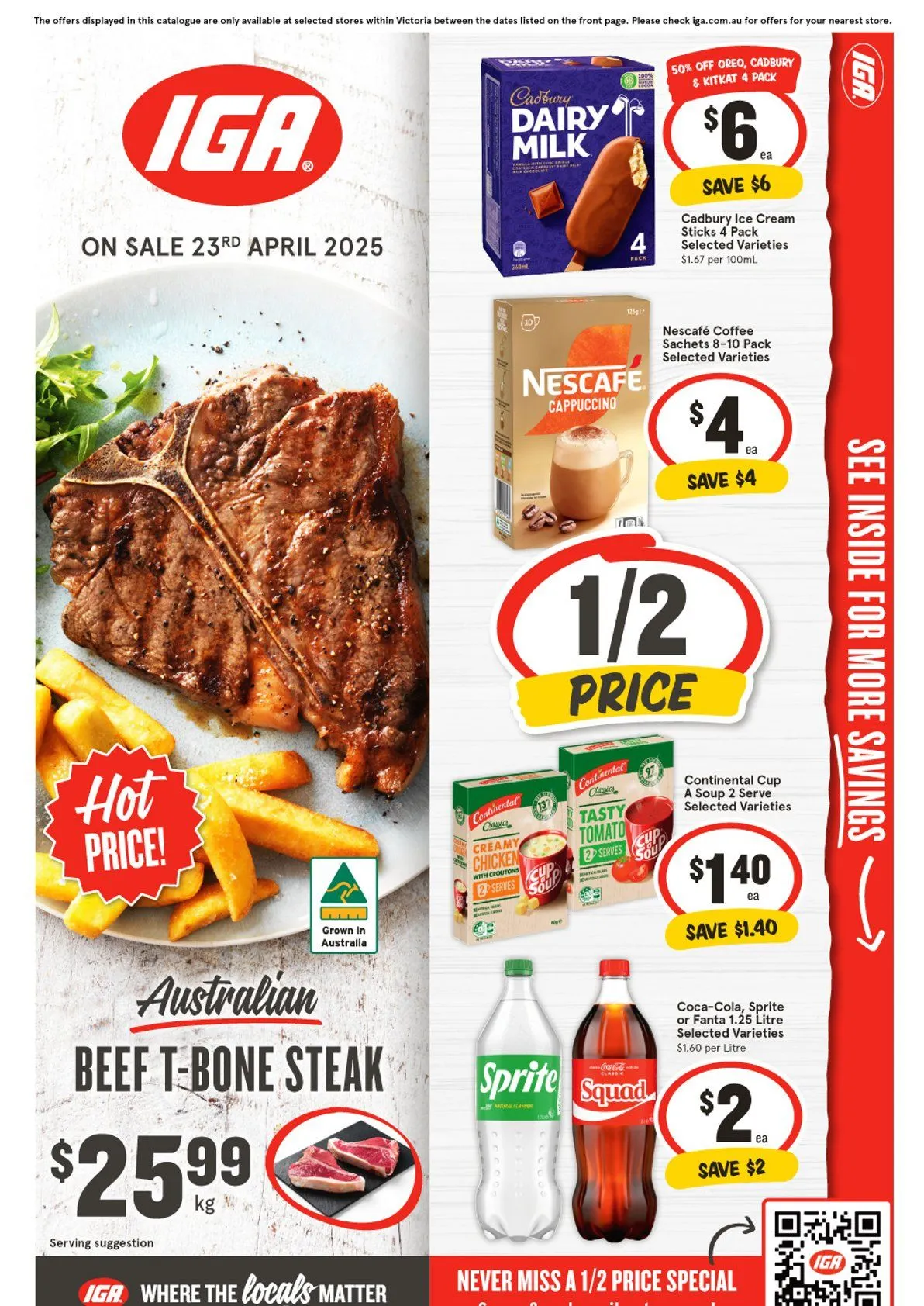 IGA catalogues - Catalogue valid from 23 April to 29 April 2025 - page 1