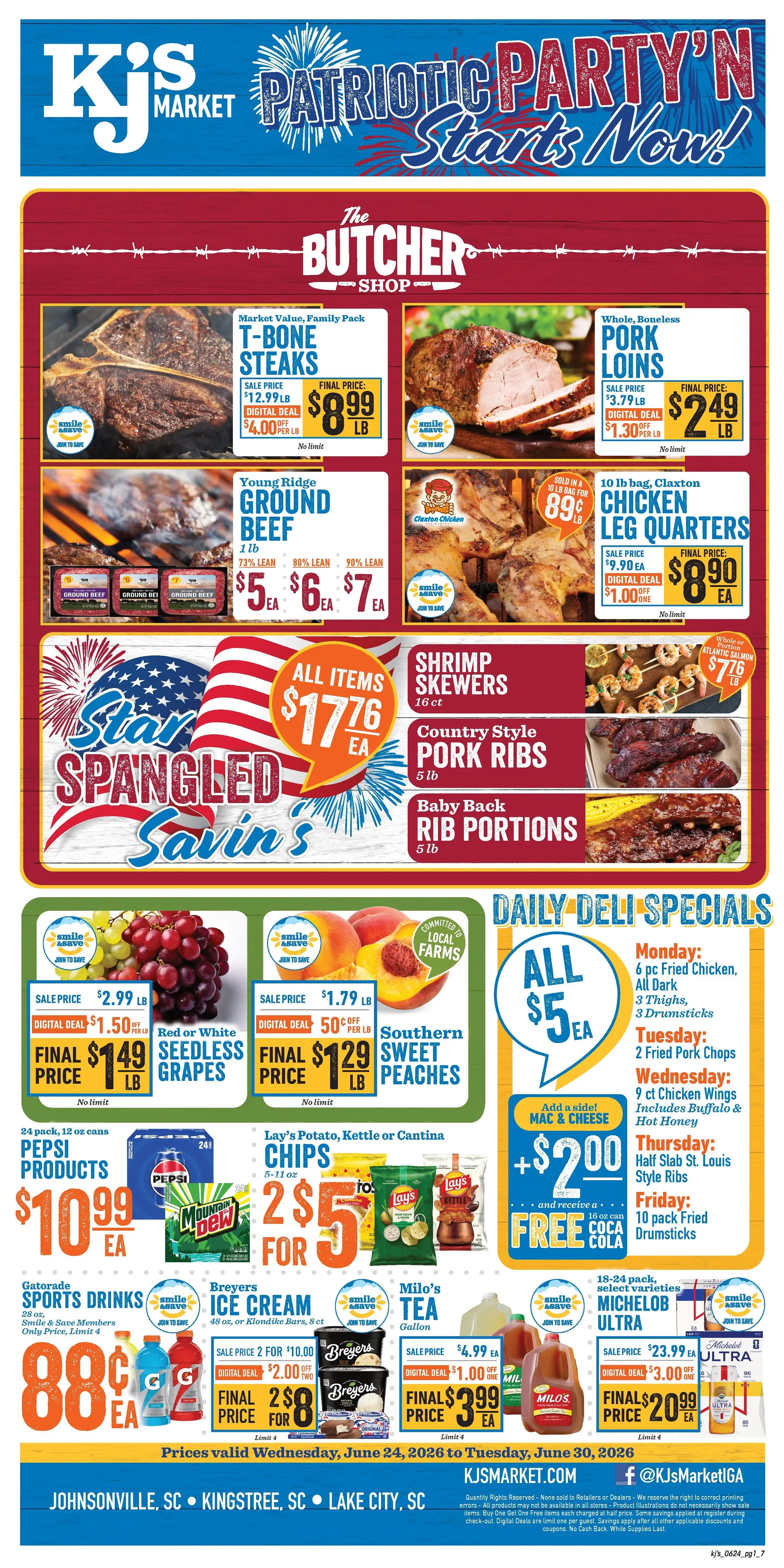 Weekly ad KJ´s Market Sales from June 24 to June 30 2026 - Page