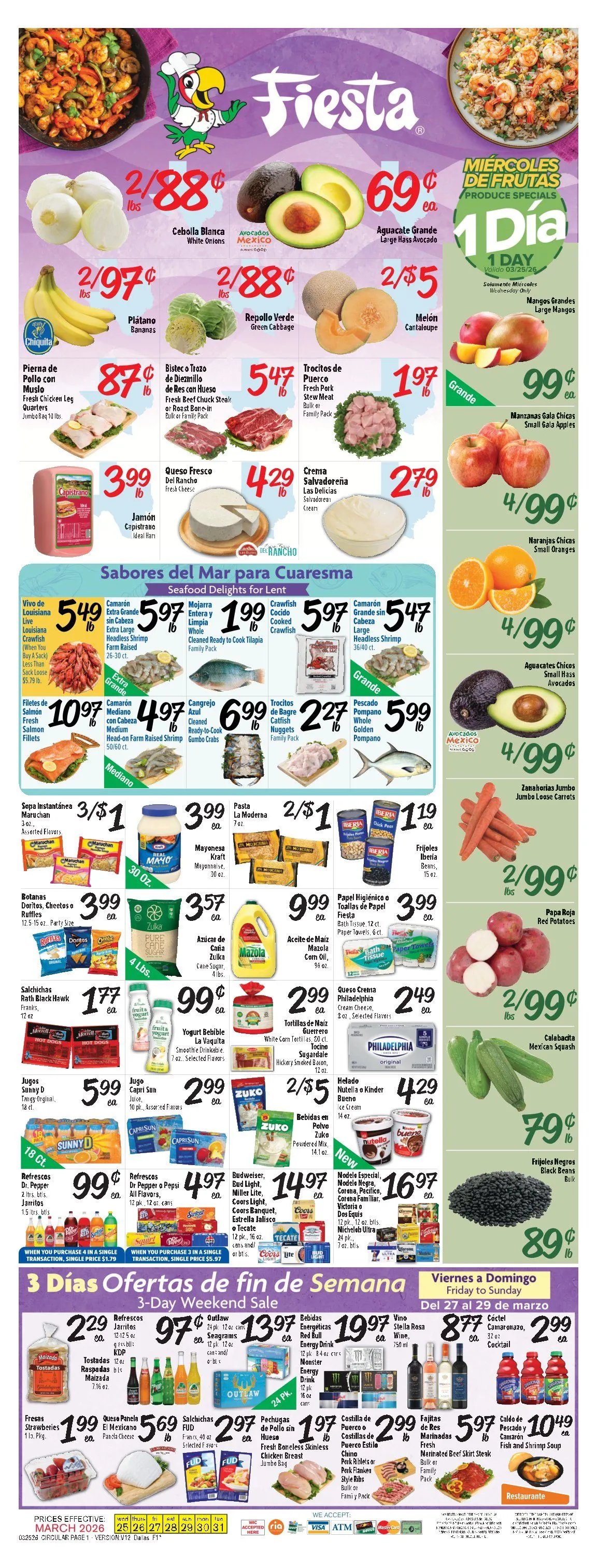Weekly promotion Fiesta Mart  Sales spanning from March 25 to March 31 2026 - Page 1 for Catalogue 365