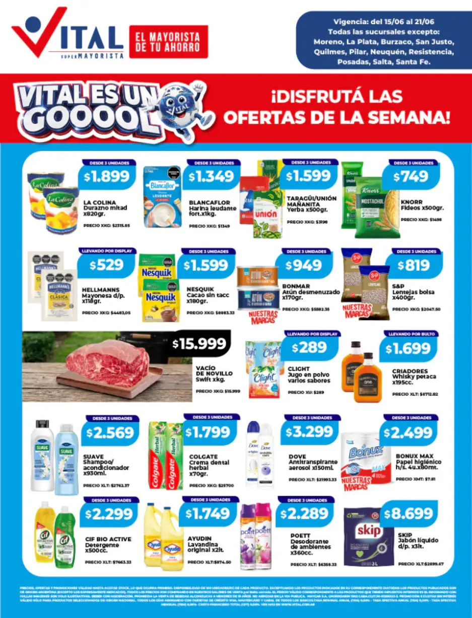 Ofertas de Ofertas Vital 15 de junio al 21 de junio 2026 - Página 1 del catálogo
