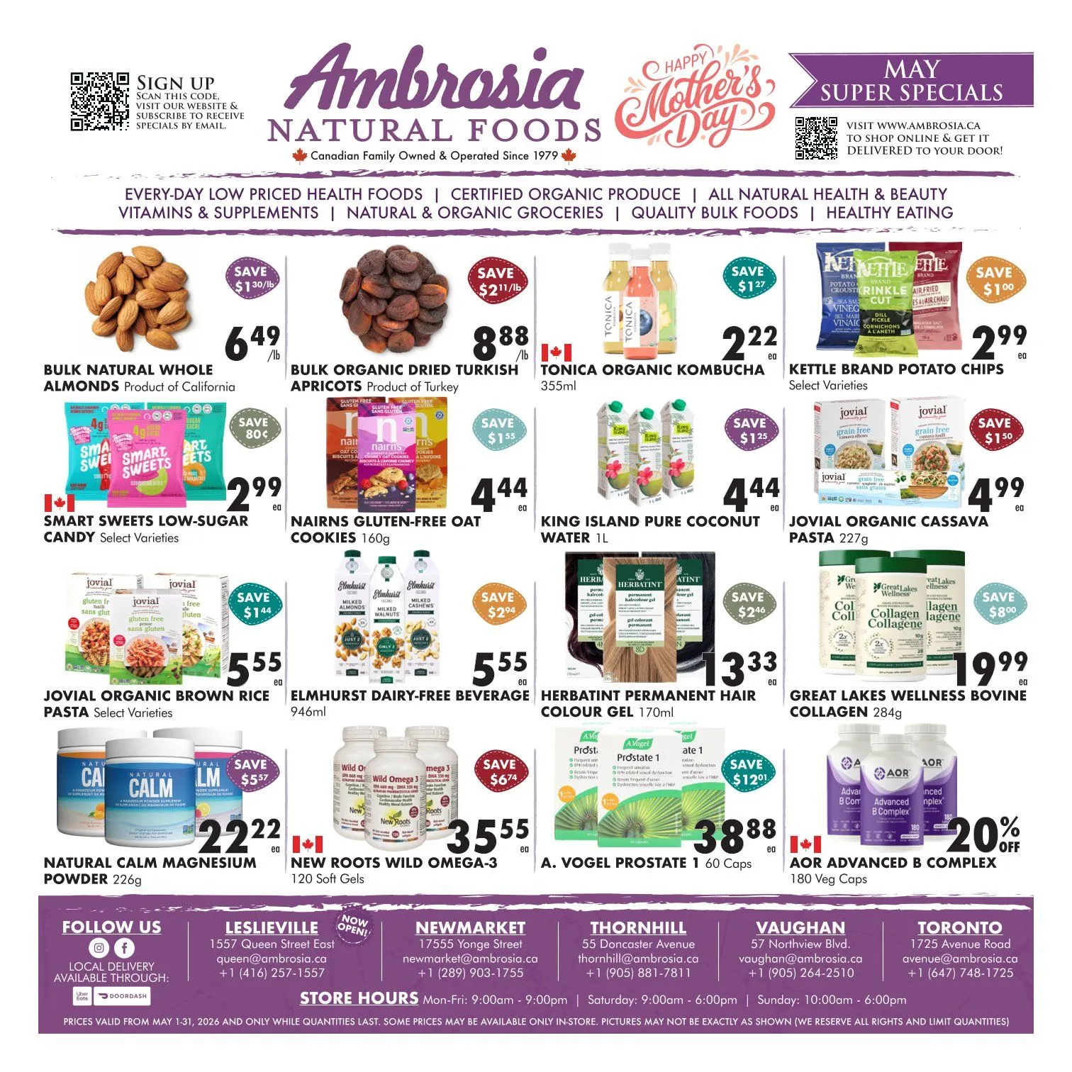 Ambrosia Natural Foods weekly ads from May 1 to May 31 2026 - flyer page 1