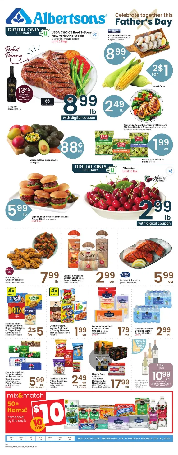 Weekly ad Albertsons Sales from June 17 to June 23 2026 - Page 