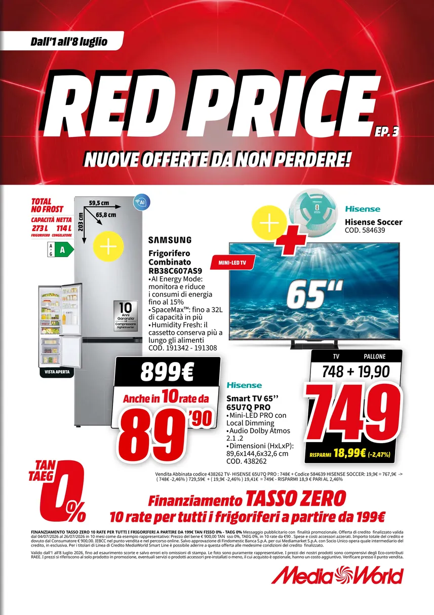 Volantini MEDIAWORLD da 1 luglio a 8 luglio di 2026 - Pagina del volantino 1