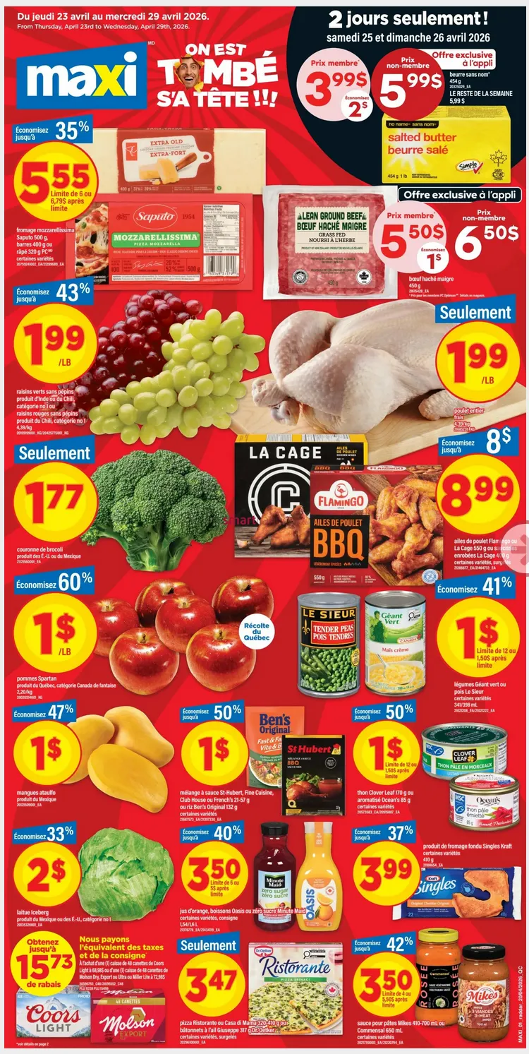 Maxi Sales from April 23 to April 29 2026 - flyer page 1