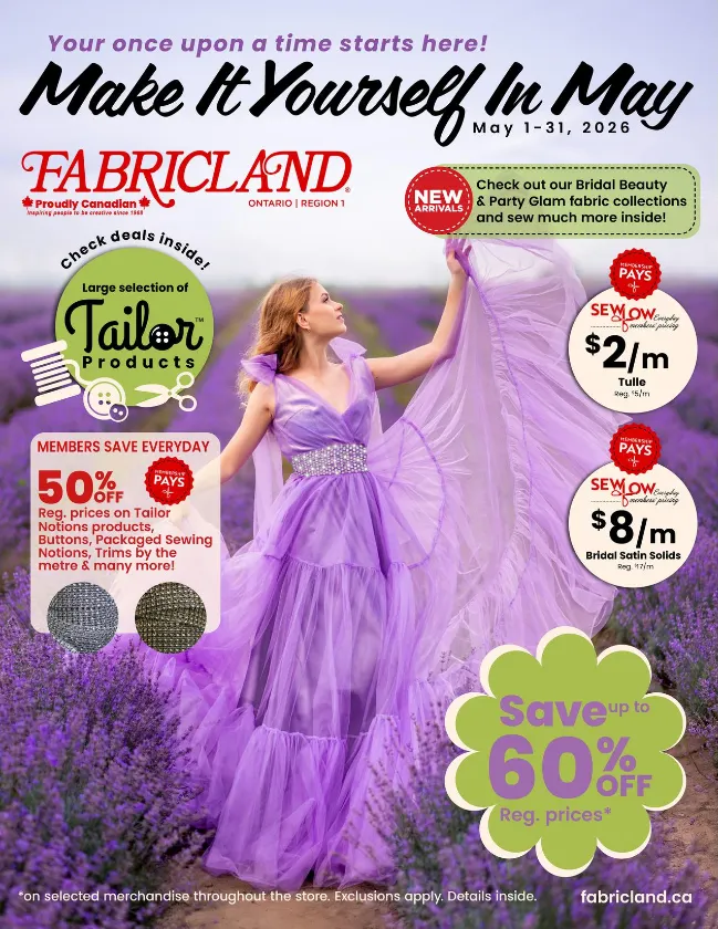  Fabricland Sales from May 1 to May 31 2026 - flyer page 