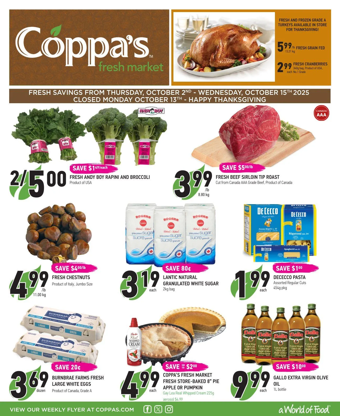 Coppas Fresh Market Sales from October 2 to October 15 2025 - flyer page 1