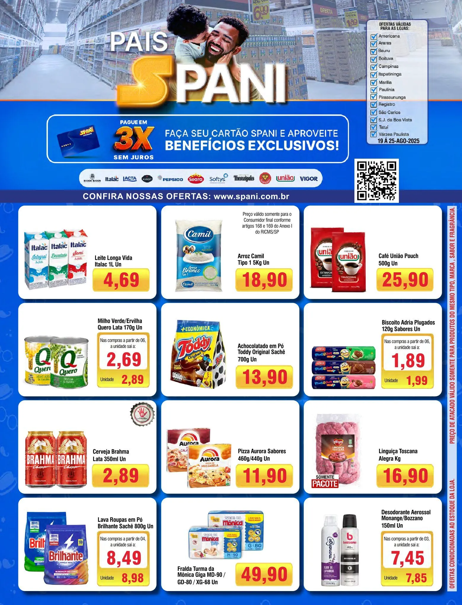 Encarte de Folhetos Spani Atacadista 19 de agosto até 26 de agosto 2025 - Pagina 1