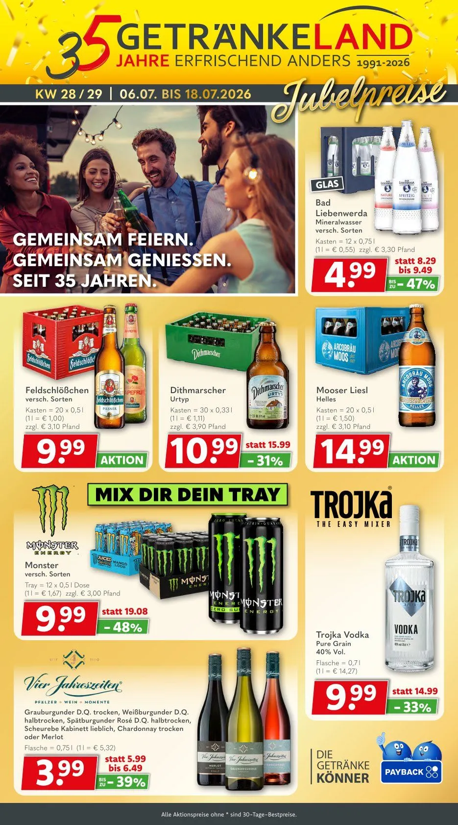 Getränkeland Angebote von 6. Juli bis 18. Juli 2026 - Prospekt seite 1