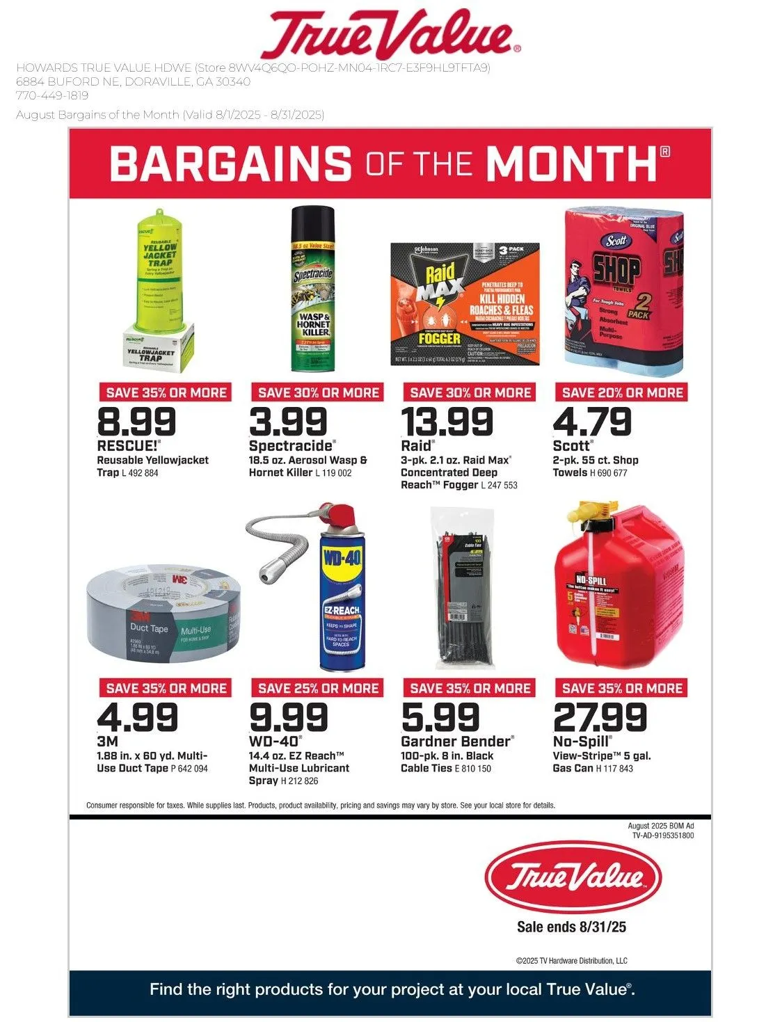 Weekly ad True Value Sales from August 1 to August 31 2025 - Page 