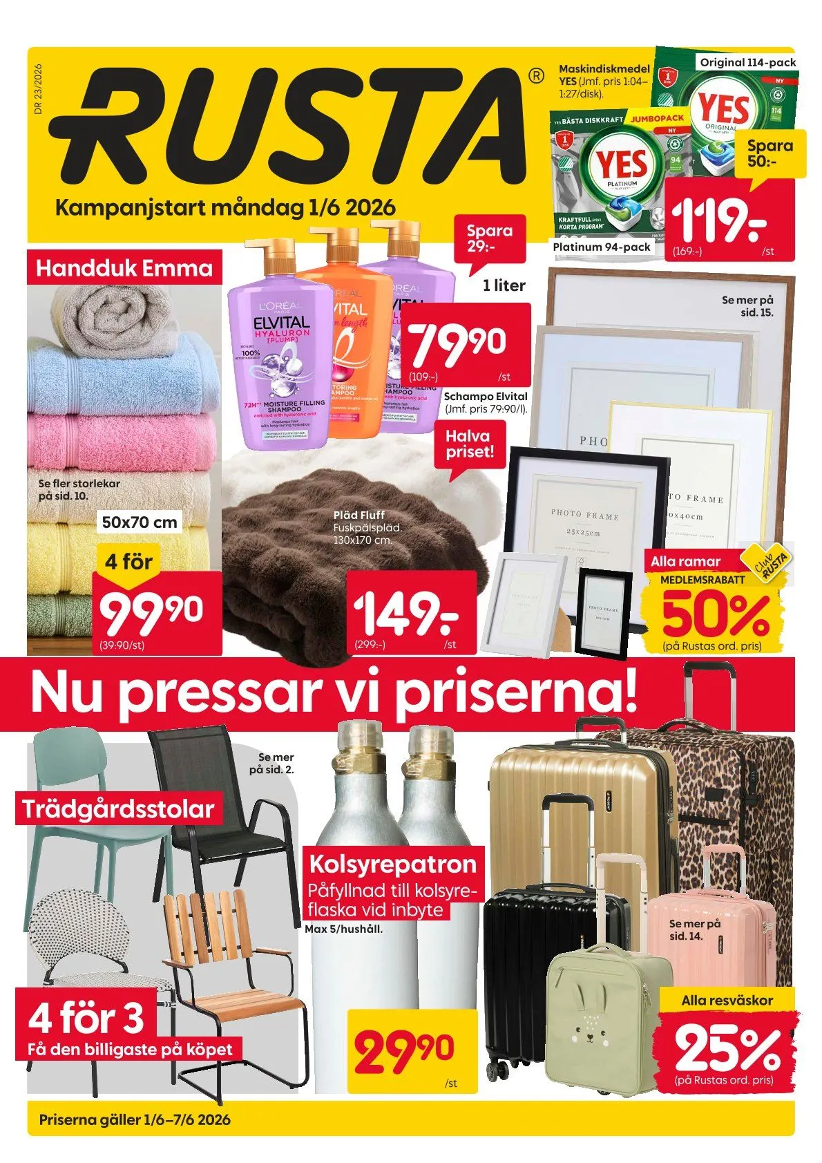 Rusta erbjudanden från 1 juni till 6 juni 2026 - Reklamblad sidor 1