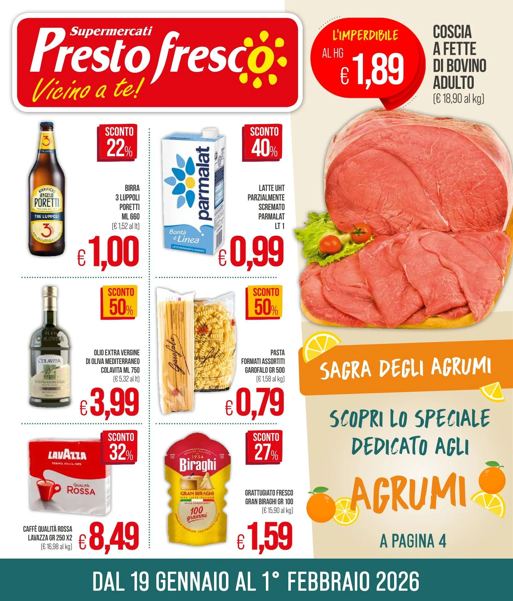 PrestoFresco Volantino da 20 gennaio a 1 febbraio di 2026 - Pagina del volantino 1