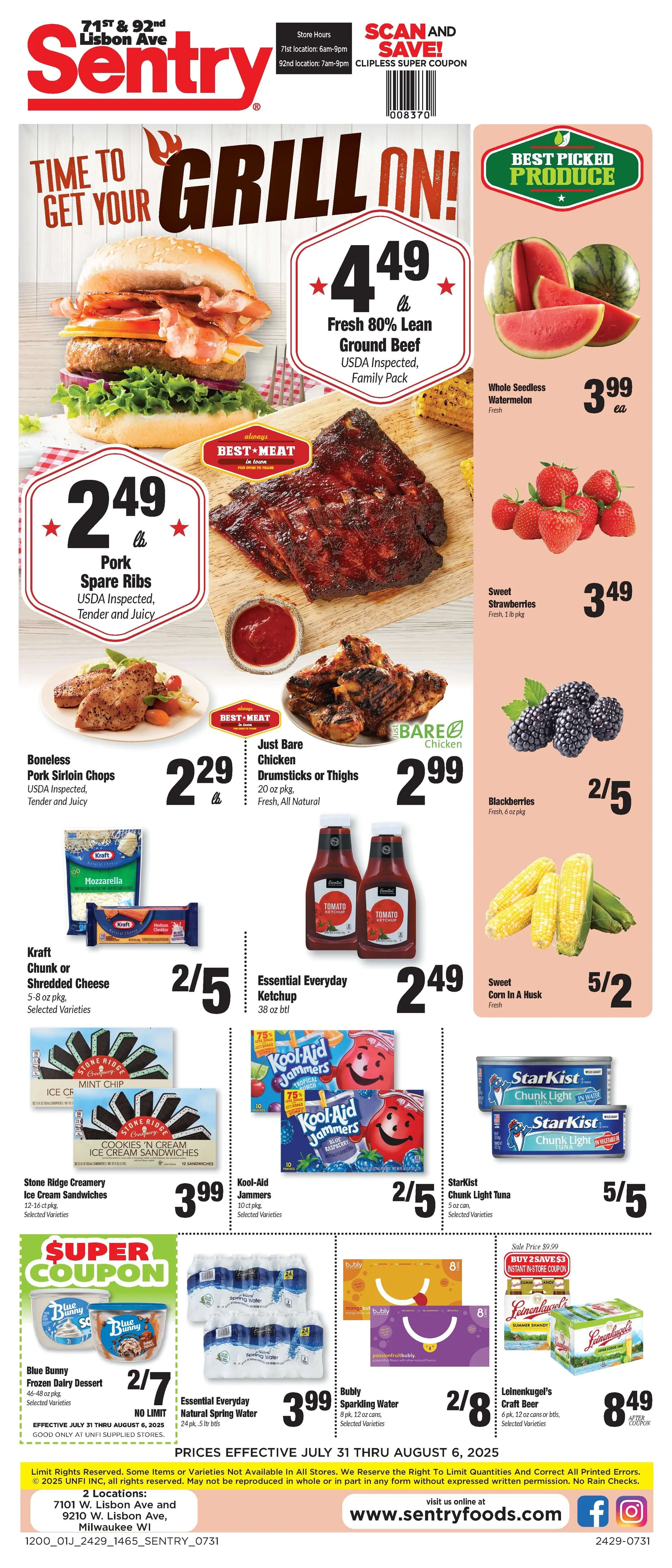 Weekly ad Sentry Foods Sales from July 31 to August 6 2025 - Page 