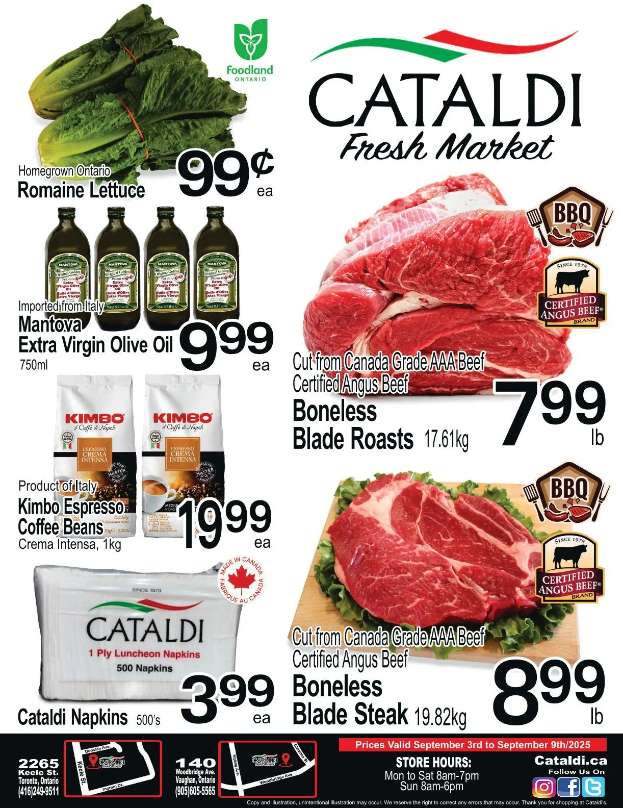 Cataldi Fresh Market Sales from September 3 to September 9 2025 - flyer page 1