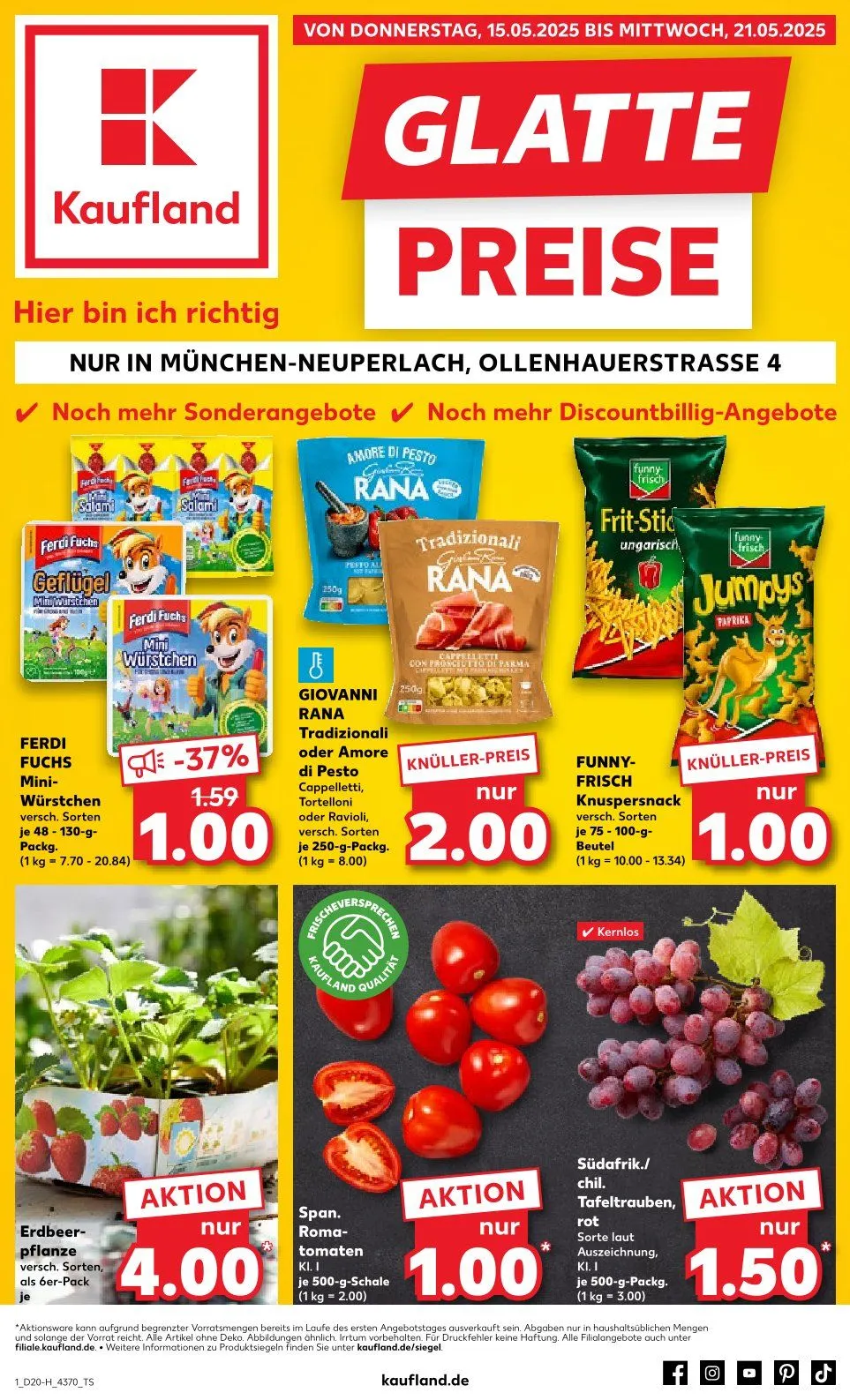 Kaufland Prospekt von 15. Mai bis 21. Mai 2025 - Prospekt seite 1