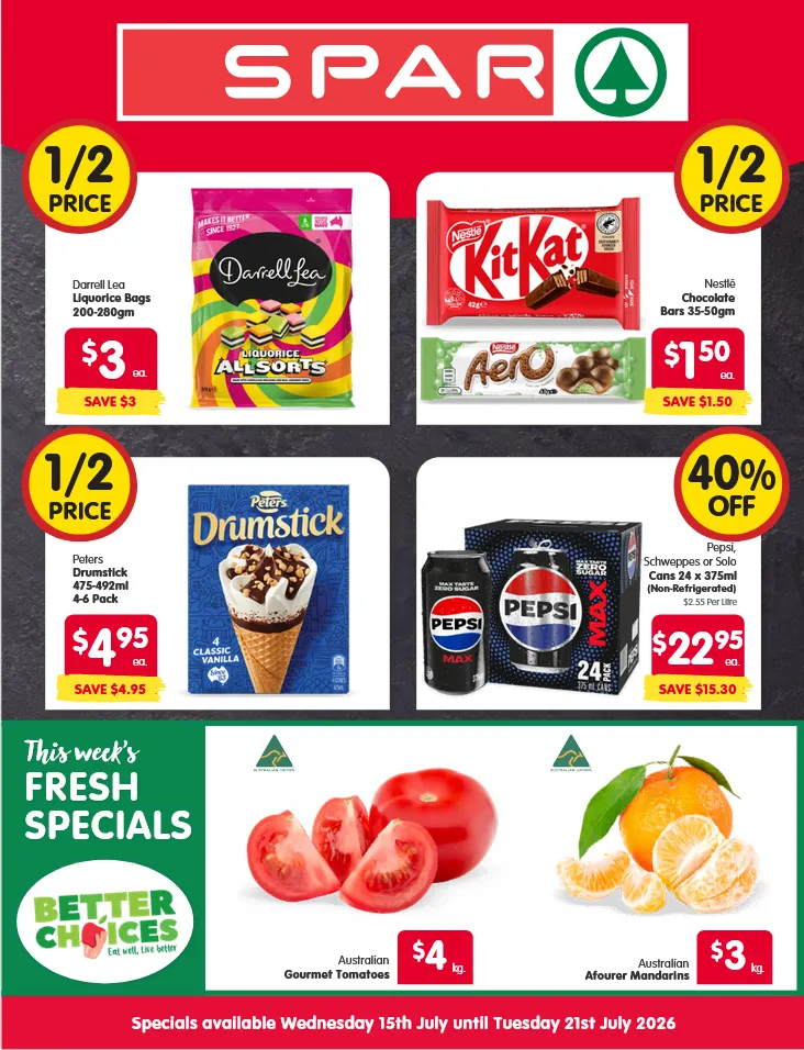 SPAR Sales - Catalogue valid from 15 July to 21 July 2026 - page 1
