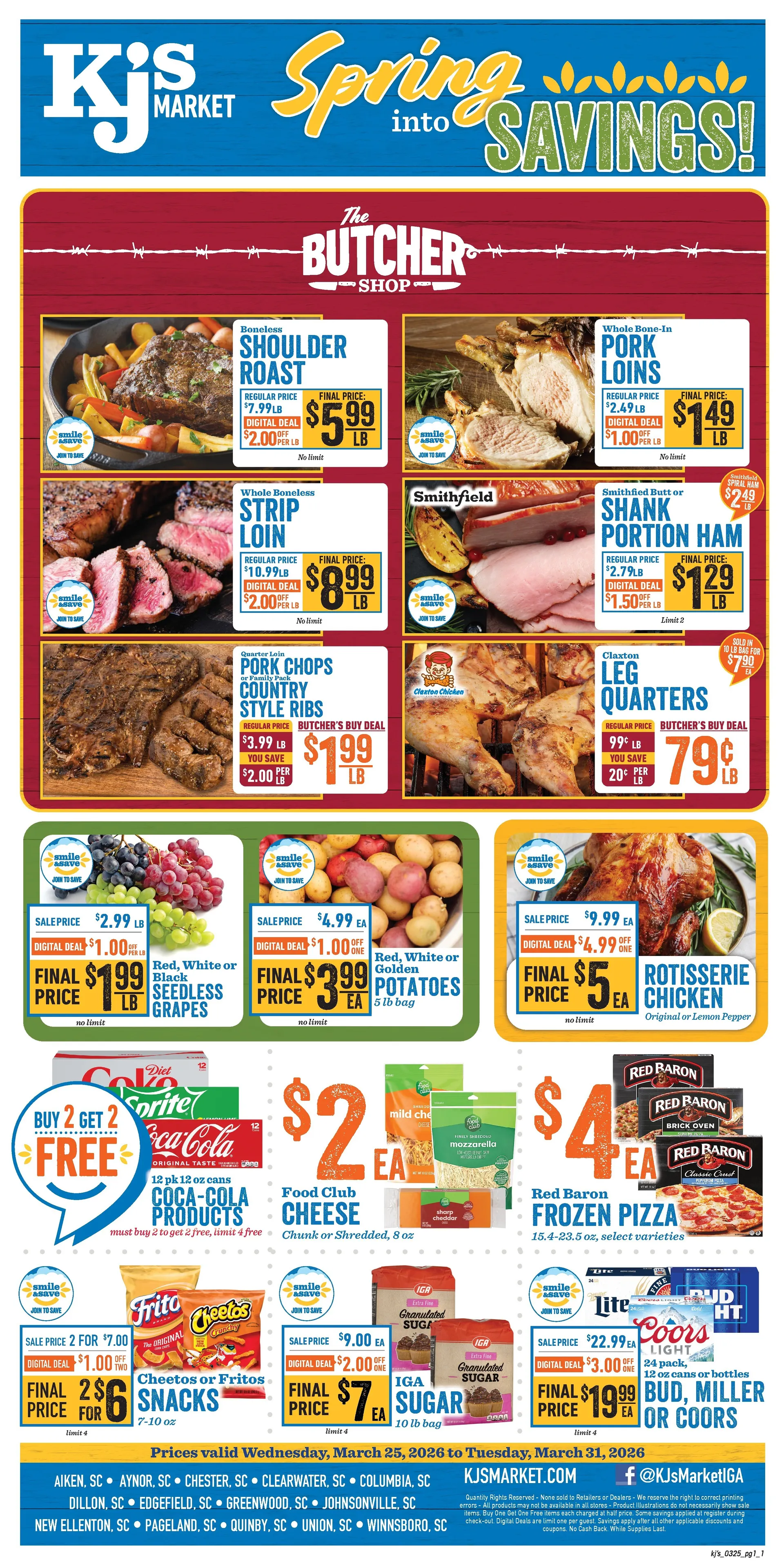 Weekly ad KJ´s Market Sales from March 25 to March 31 2026 - Page 1