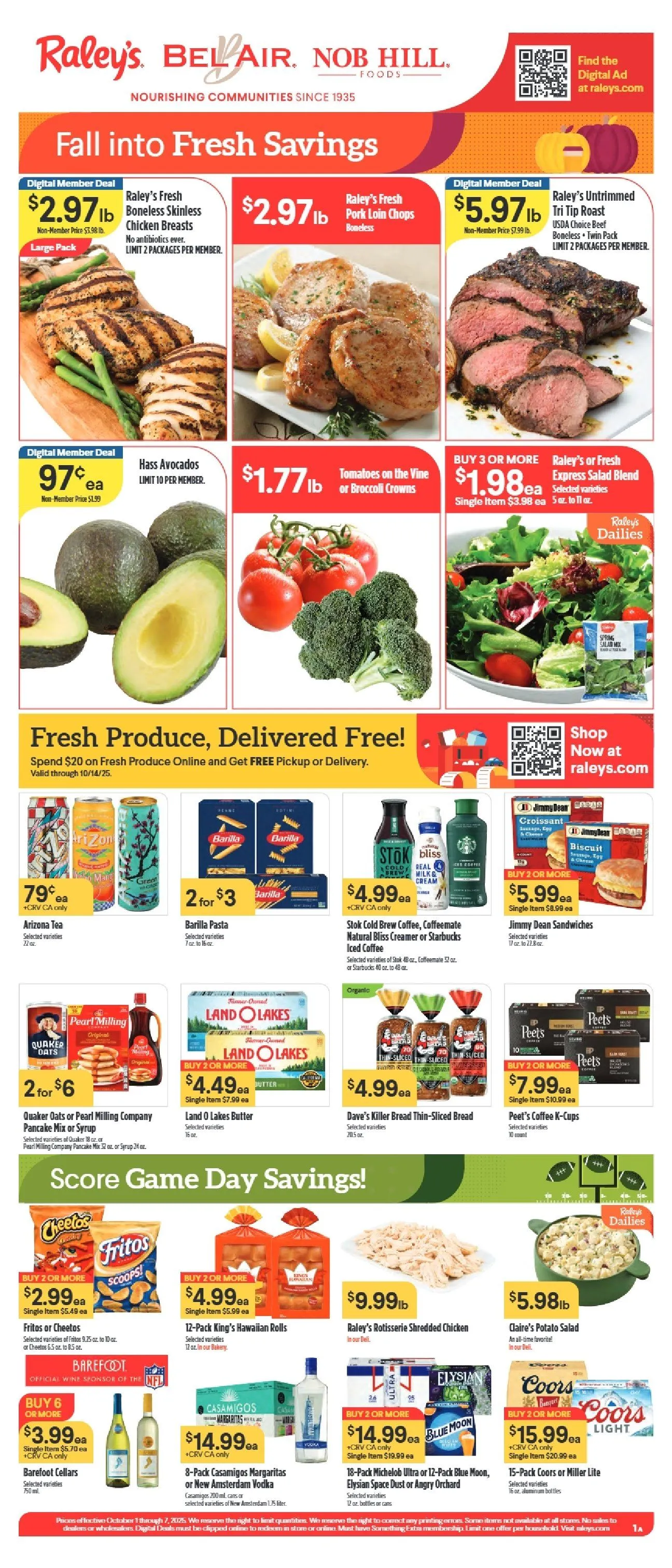 Weekly ad Nob Hill Sales from October 1 to October 7 2025 - Page 1