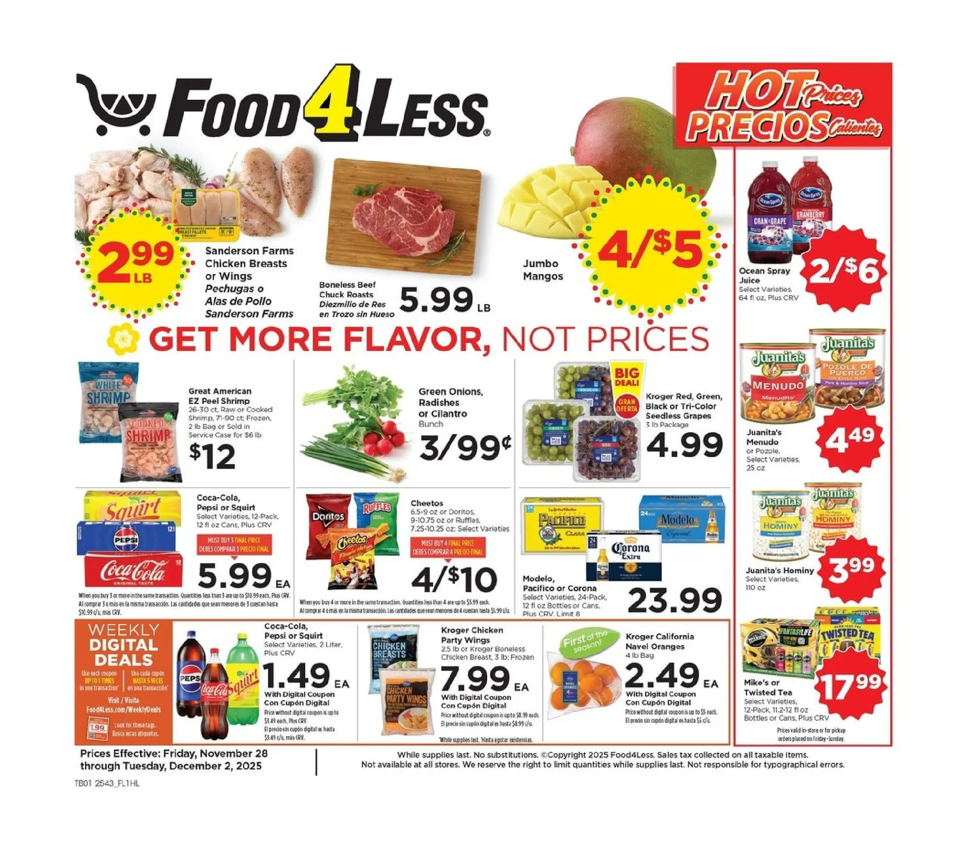 Weekly ad Food 4 Less Sales from November 28 to December 2 2025 - Page