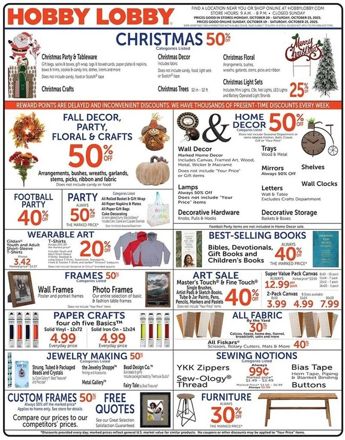 Weekly ad Hobby Lobby sales from October 20 to October 25 2025 - Page 