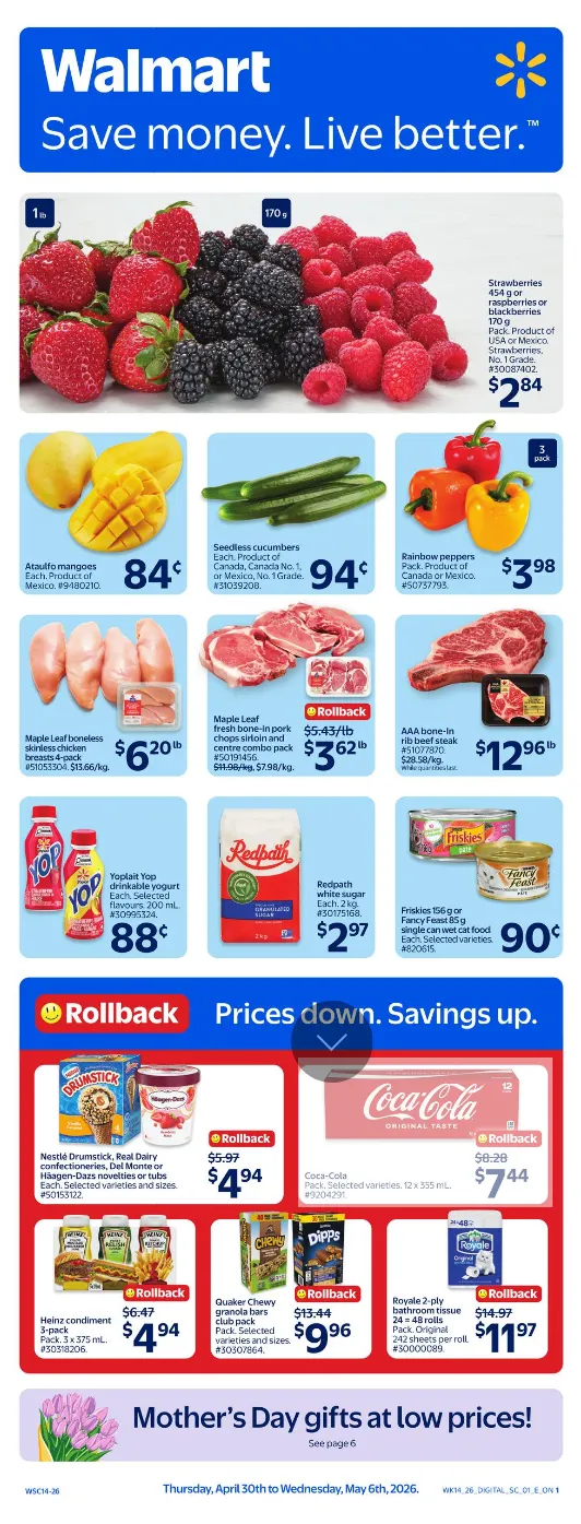  Walmart Sales from April 30 to May 6 2026 - flyer page 1