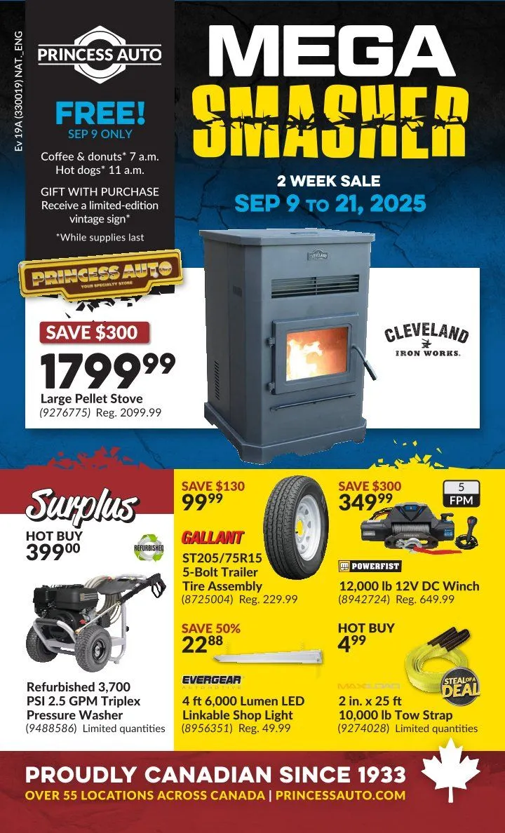 Princess Auto Sales from September 9 to September 21 2025 - flyer page 