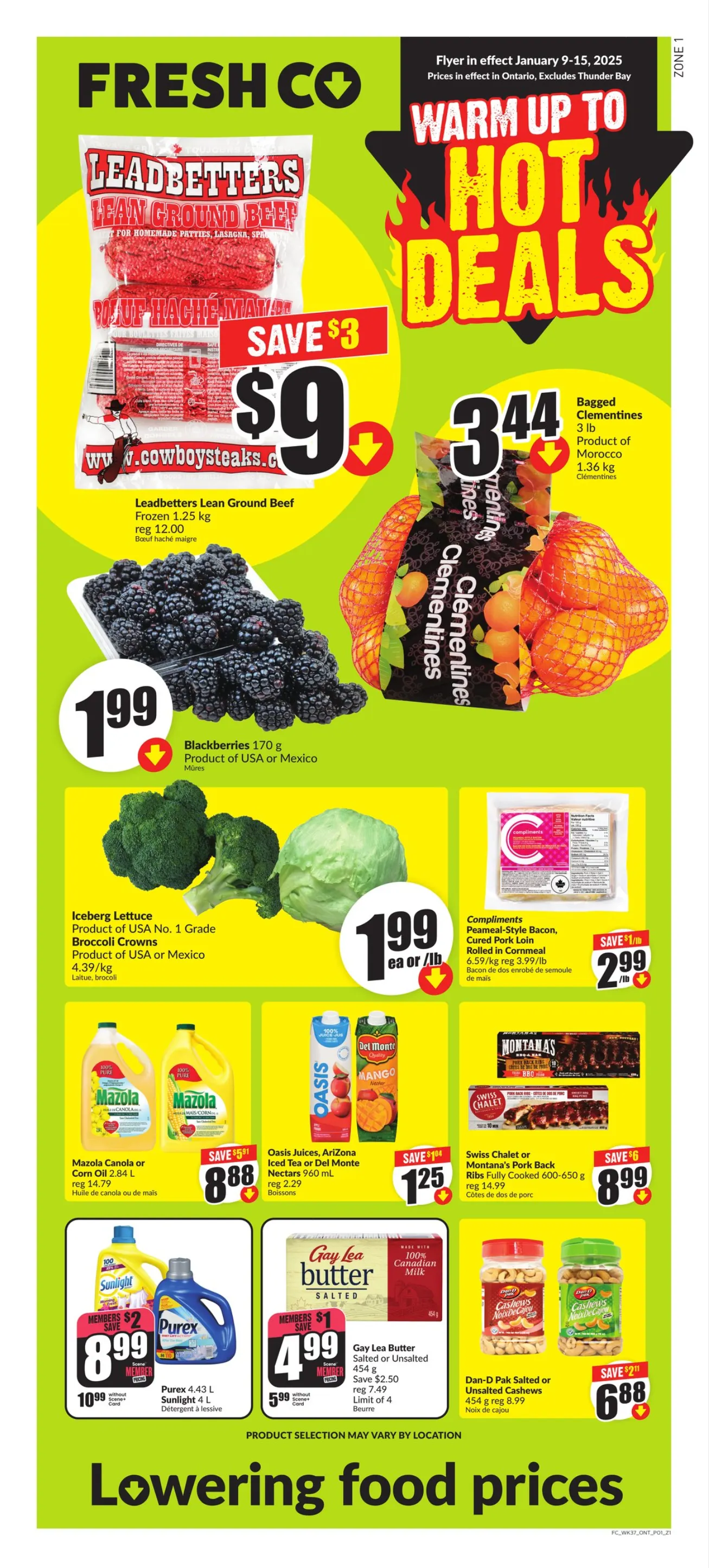 FreshCo. Sales from January 9 to January 15 2025 - flyer page 1