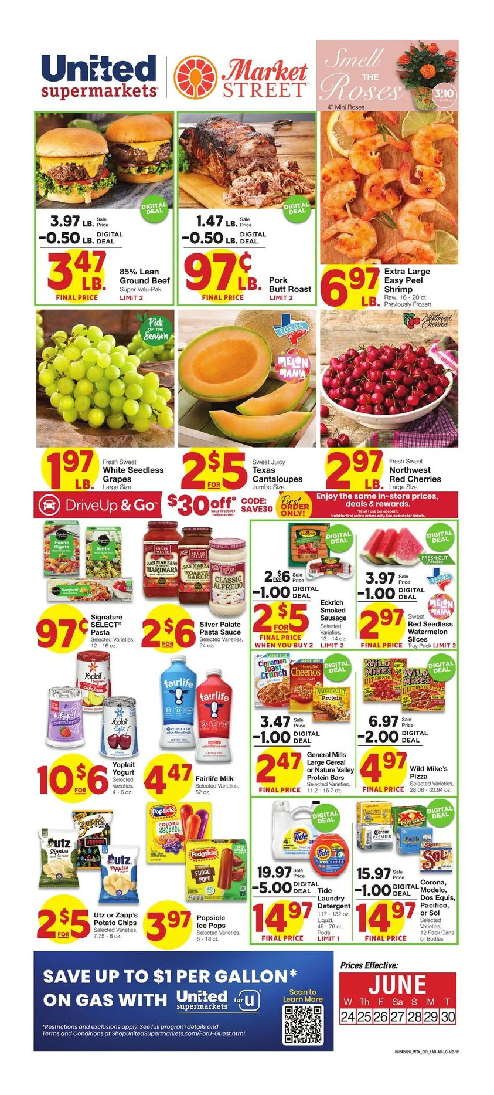 Weekly ad  United Supermarkets Sales from June 24 to June 30 2026 - Page 