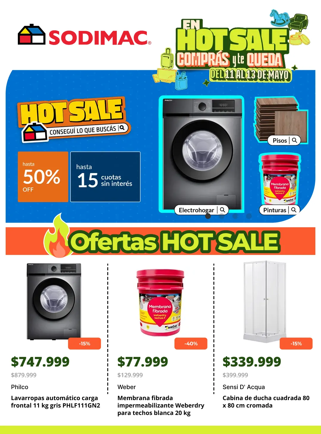 Ofertas de SODIMAC Ofertas 11 de mayo al 30 de mayo 2026 - Página 1 del catálogo