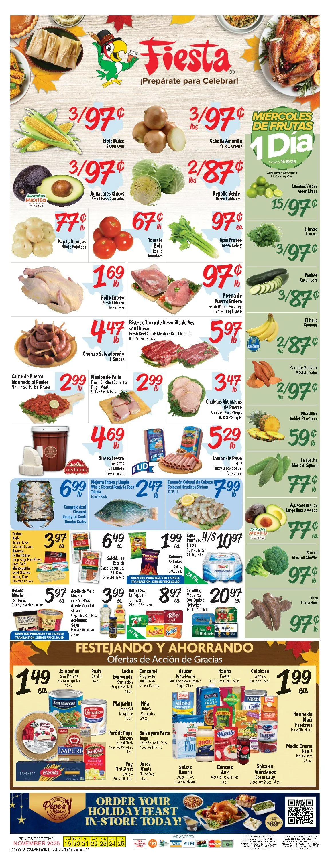 Weekly ad Fiesta Mart Sales from November 19 to November 25 2025 - Page 1