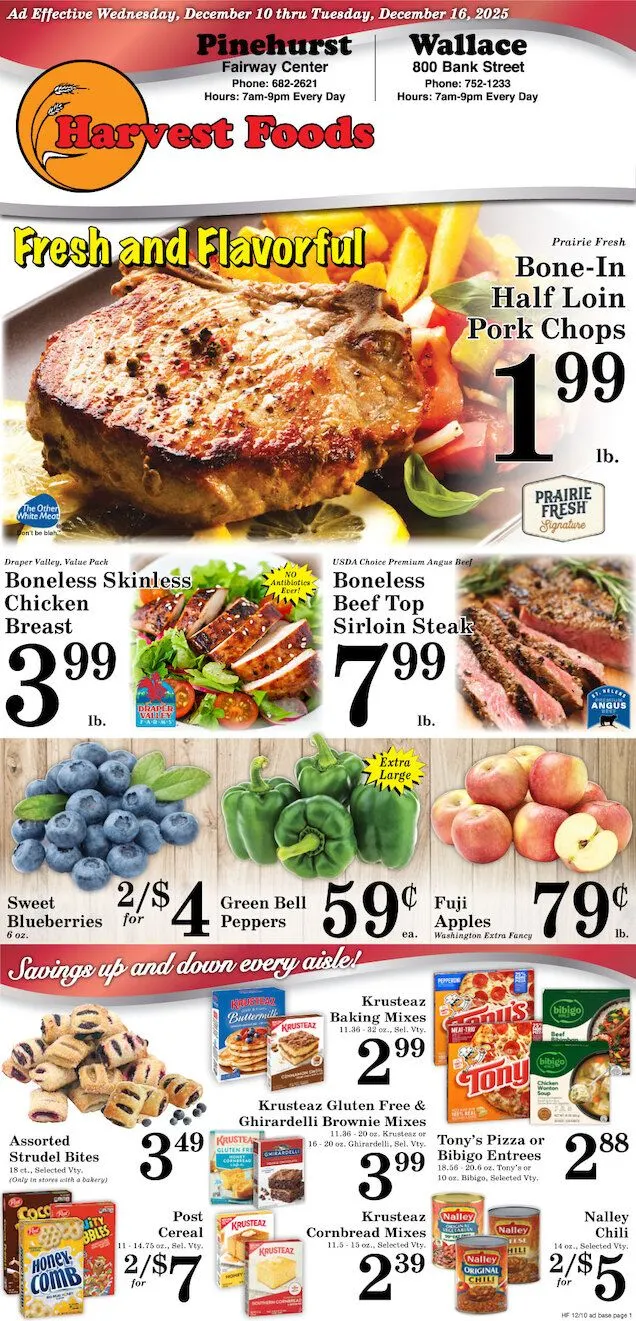 Weekly ad Harvest Foods Sales from December 10 to December 16 2025 - Page 1