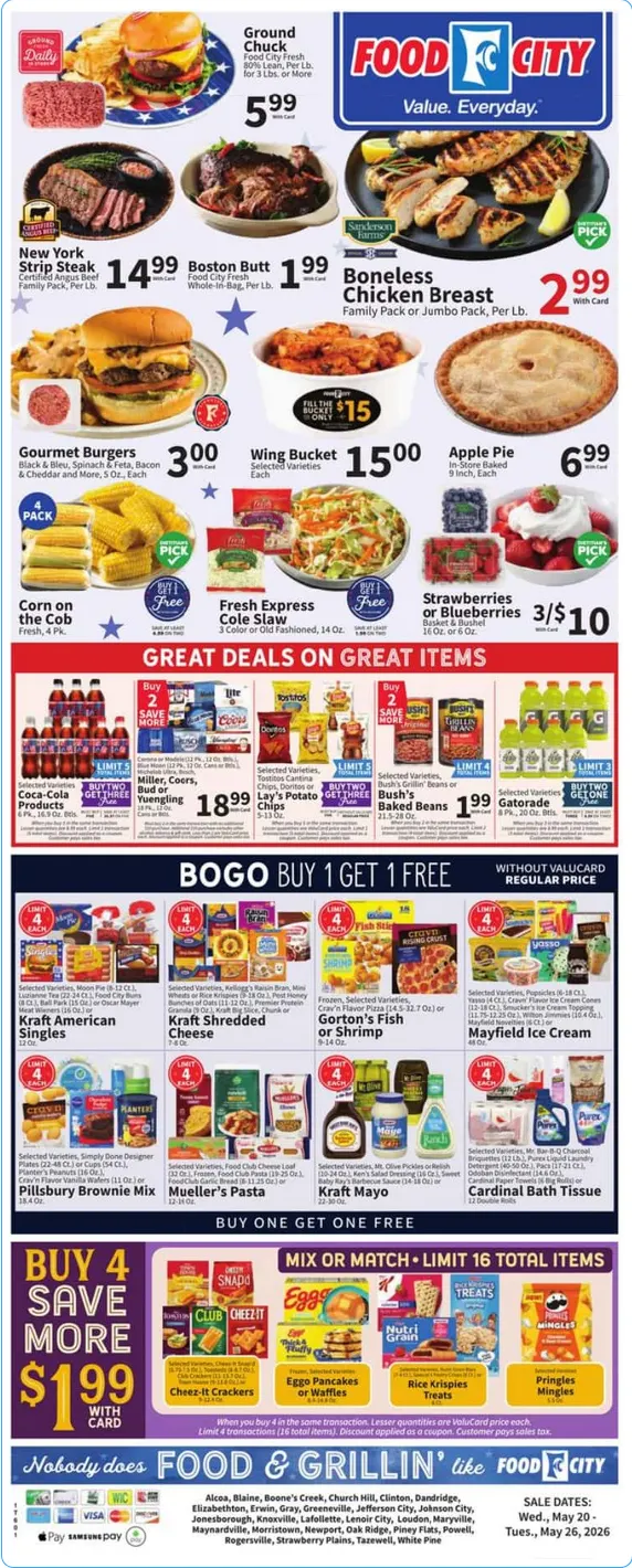 Weekly ad  Food City Sales from May 20 to May 26 2026 - Page 1